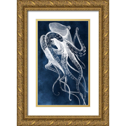 Octopus Sway II Gold Ornate Wood Framed Art Print with Double Matting by Popp, Grace