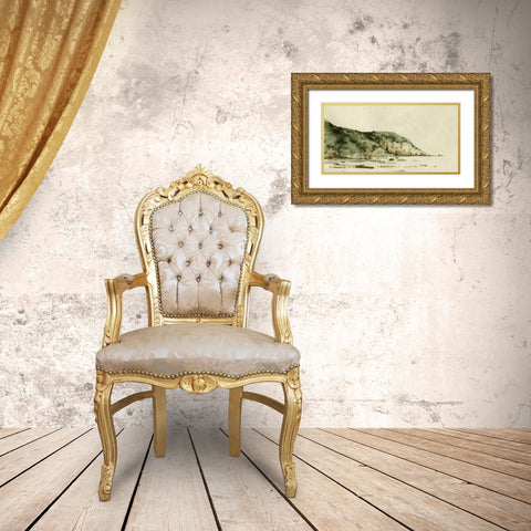 Coastal Hills I Gold Ornate Wood Framed Art Print with Double Matting by Caroline, Emma
