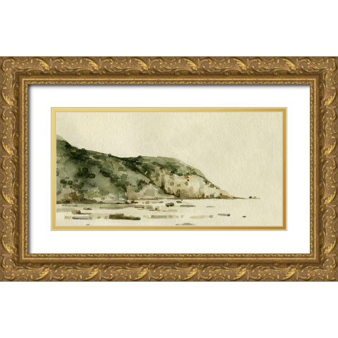 Coastal Hills I Gold Ornate Wood Framed Art Print with Double Matting by Caroline, Emma