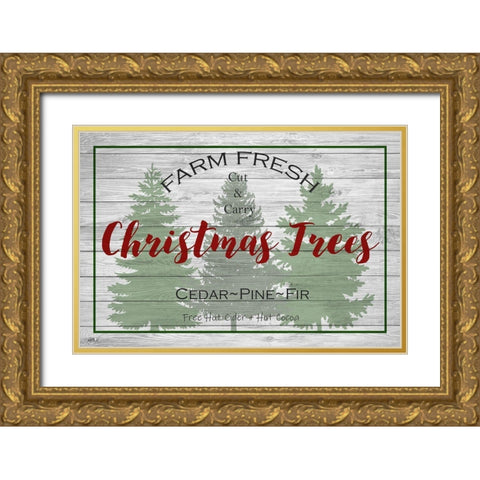 Farm Fresh Gold Ornate Wood Framed Art Print with Double Matting by Chandler, Sharon