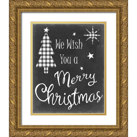 We Wish Gold Ornate Wood Framed Art Print with Double Matting by Chandler, Sharon