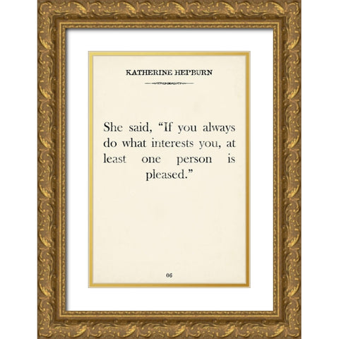 Notable Quotes I Gold Ornate Wood Framed Art Print with Double Matting by Vision Studio