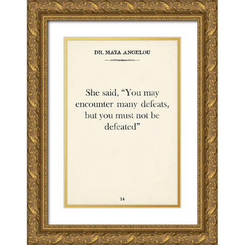 Notable Quotes III Gold Ornate Wood Framed Art Print with Double Matting by Vision Studio