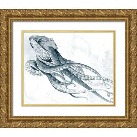 Drifting Tentacles II Gold Ornate Wood Framed Art Print with Double Matting by Popp, Grace