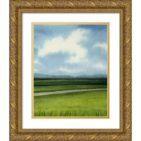 Blue Ridge Path II Gold Ornate Wood Framed Art Print with Double Matting by Popp, Grace