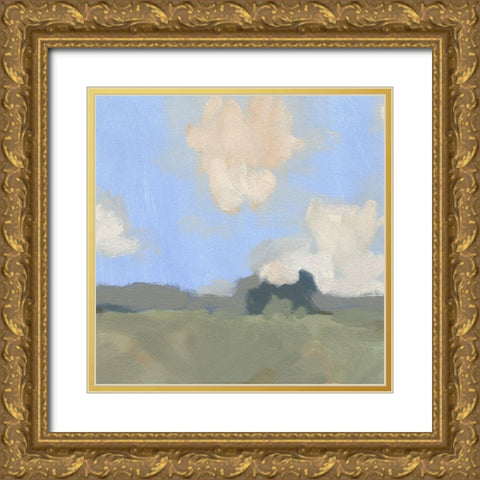 August Impression I Gold Ornate Wood Framed Art Print with Double Matting by Green, Jacob