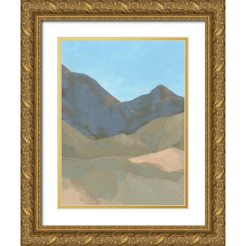 Saddle Mountain II Gold Ornate Wood Framed Art Print with Double Matting by Green, Jacob