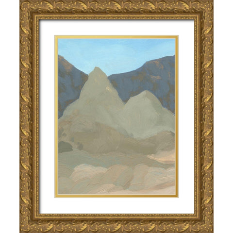 Saddle Mountain III Gold Ornate Wood Framed Art Print with Double Matting by Green, Jacob
