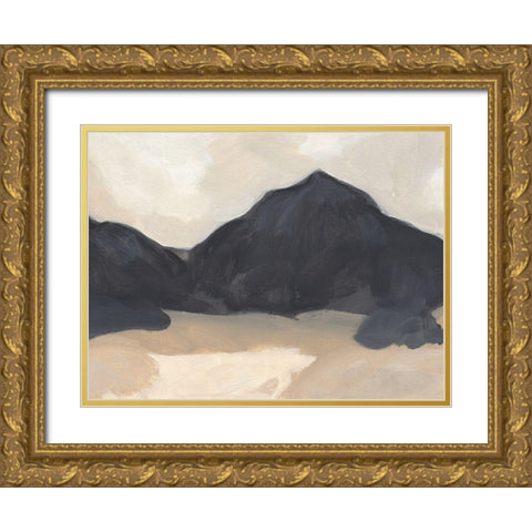 Black Mountain I Gold Ornate Wood Framed Art Print with Double Matting by Green, Jacob