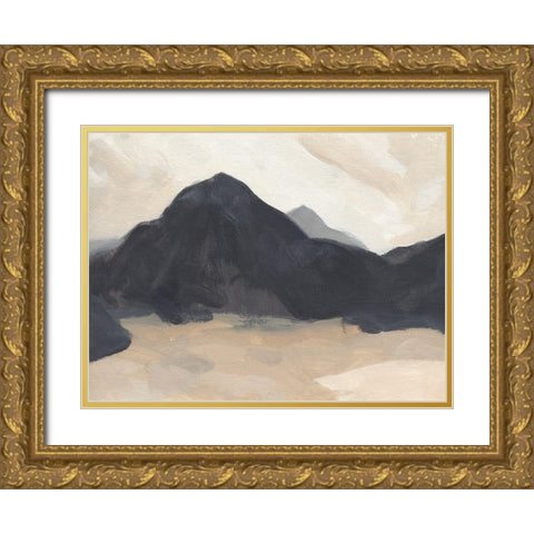 Black Mountain II Gold Ornate Wood Framed Art Print with Double Matting by Green, Jacob