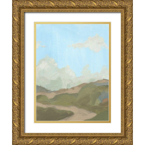 Summer Wayside I Gold Ornate Wood Framed Art Print with Double Matting by Green, Jacob