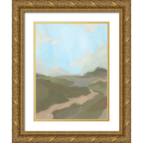 Summer Wayside II Gold Ornate Wood Framed Art Print with Double Matting by Green, Jacob