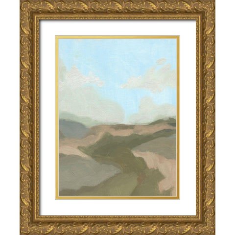 Summer Wayside IV Gold Ornate Wood Framed Art Print with Double Matting by Green, Jacob