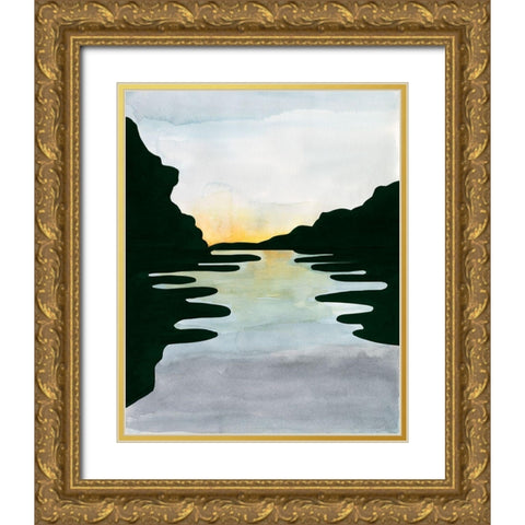 Elizabeths River I Gold Ornate Wood Framed Art Print with Double Matting by Longley, Alicia