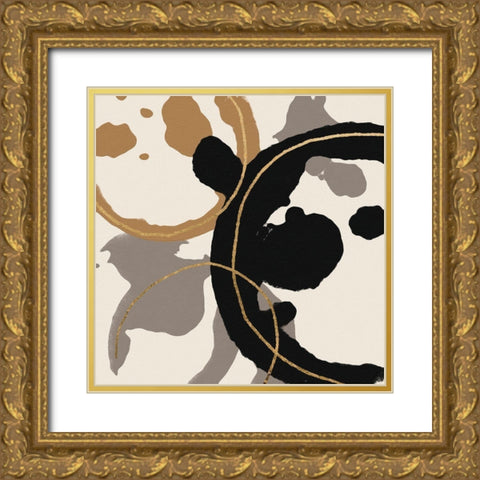Coffee Stained I Gold Ornate Wood Framed Art Print with Double Matting by Saunders, Alonzo