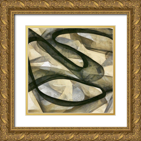 Inpath III Gold Ornate Wood Framed Art Print with Double Matting by Saunders, Alonzo