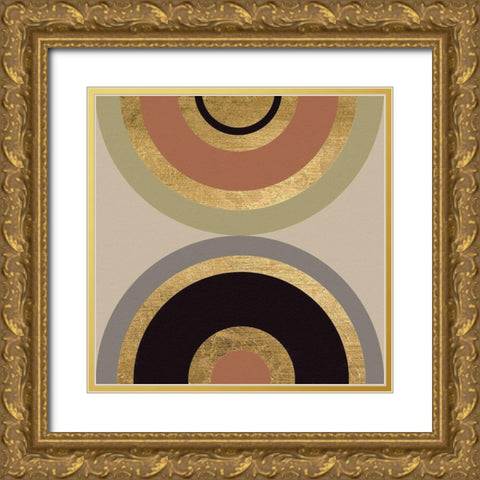 Wheel on Wheel I Gold Ornate Wood Framed Art Print with Double Matting by Saunders, Alonzo
