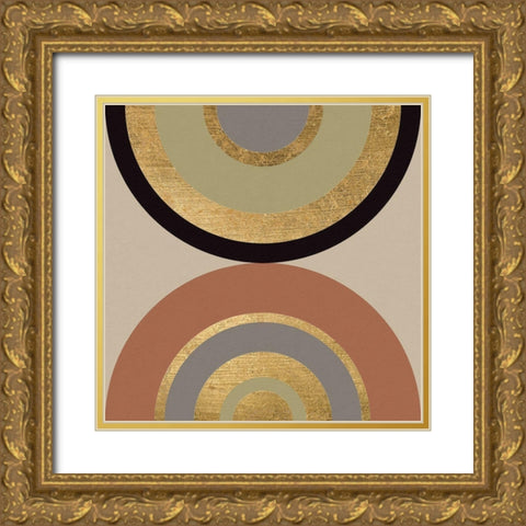 Wheel on Wheel II Gold Ornate Wood Framed Art Print with Double Matting by Saunders, Alonzo