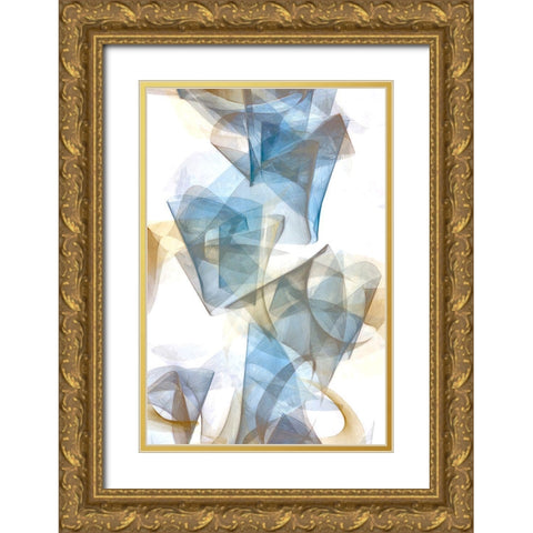 Soft Conjunction II Gold Ornate Wood Framed Art Print with Double Matting by Saunders, Alonzo
