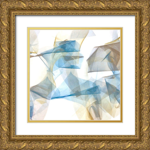 Soft Conjunction III Gold Ornate Wood Framed Art Print with Double Matting by Saunders, Alonzo