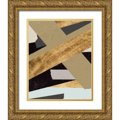 Taped Up II Gold Ornate Wood Framed Art Print with Double Matting by Saunders, Alonzo