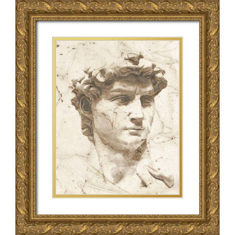 Classical Study I Gold Ornate Wood Framed Art Print with Double Matting by Saunders, Alonzo