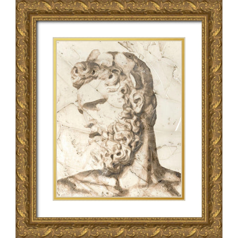 Classical Study II Gold Ornate Wood Framed Art Print with Double Matting by Saunders, Alonzo