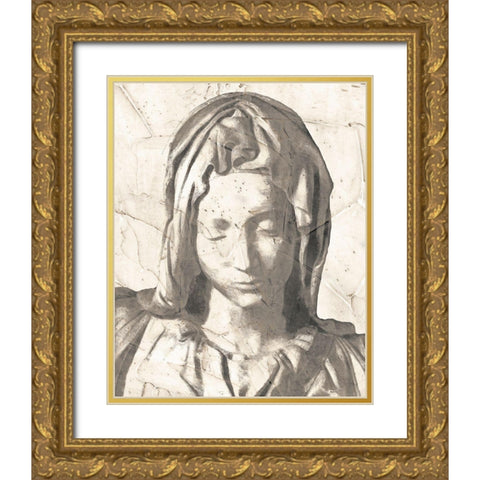 Classical Study III Gold Ornate Wood Framed Art Print with Double Matting by Saunders, Alonzo