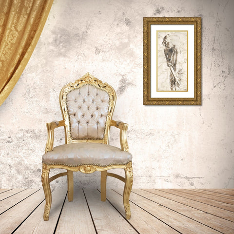 Classical Study VI Gold Ornate Wood Framed Art Print with Double Matting by Saunders, Alonzo