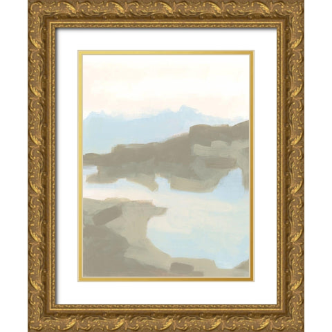 Desert Butte II Gold Ornate Wood Framed Art Print with Double Matting by Vess, June Erica