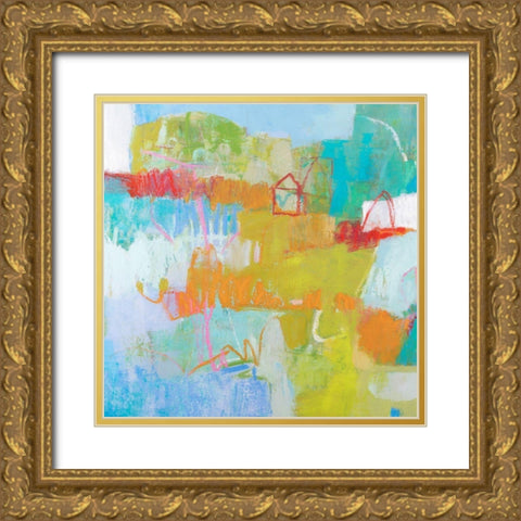 Colligere III Gold Ornate Wood Framed Art Print with Double Matting by Jachimiec, Sue
