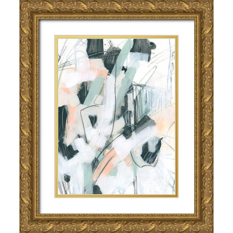 Tempered Sketch IV Gold Ornate Wood Framed Art Print with Double Matting by Vess, June Erica