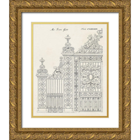 Design for an Iron Gate II Gold Ornate Wood Framed Art Print with Double Matting by Langley