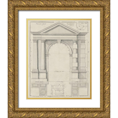 Tuscan Gate Gold Ornate Wood Framed Art Print with Double Matting by Langley