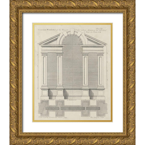 Venetian Windows of the Tuscan Order Gold Ornate Wood Framed Art Print with Double Matting by Langley