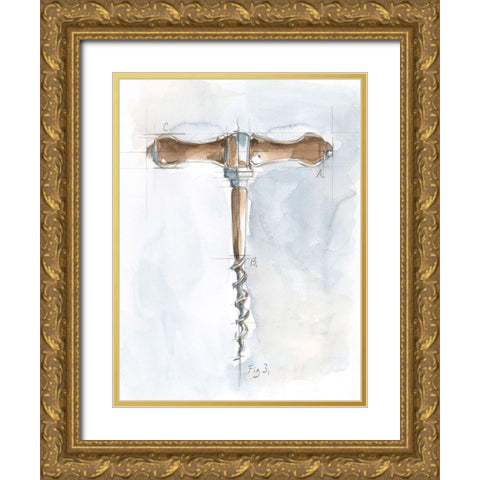 Corkscrew Variety III Gold Ornate Wood Framed Art Print with Double Matting by Harper, Ethan