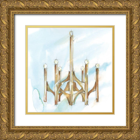 Retro Fixtures IV Gold Ornate Wood Framed Art Print with Double Matting by Harper, Ethan
