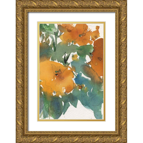 Floral Indulge I Gold Ornate Wood Framed Art Print with Double Matting by Dixon, Samuel