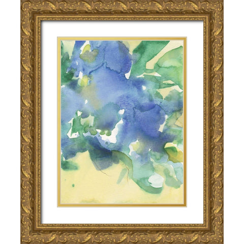Fanciful Flora II Gold Ornate Wood Framed Art Print with Double Matting by Dixon, Samuel