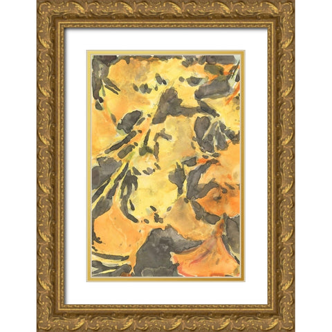 Ginkgo Leafing I Gold Ornate Wood Framed Art Print with Double Matting by Dixon, Samuel