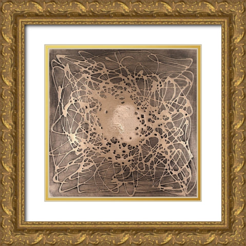 Neuron in Champagne Gold Ornate Wood Framed Art Print with Double Matting by Willett, Michael
