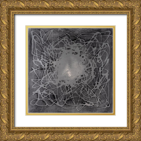 Neuron  in Gunmetal Gold Ornate Wood Framed Art Print with Double Matting by Willett, Michael