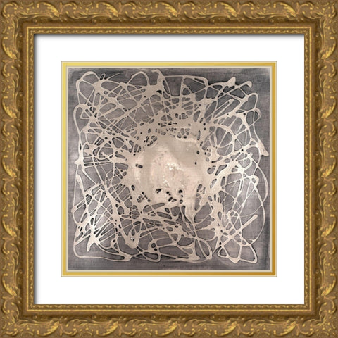 Neuron in Aged Silver Gold Ornate Wood Framed Art Print with Double Matting by Willett, Michael