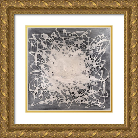 Neuron in Pearl White Gold Ornate Wood Framed Art Print with Double Matting by Willett, Michael
