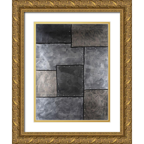 Steel Plates II Gold Ornate Wood Framed Art Print with Double Matting by Willett, Michael