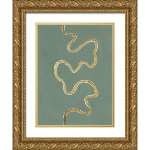 Oxbow V Gold Ornate Wood Framed Art Print with Double Matting by Willett, Michael