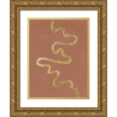 Oxbow VIII Gold Ornate Wood Framed Art Print with Double Matting by Willett, Michael