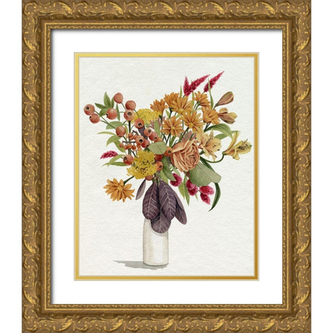 End of Season Bouquet II Gold Ornate Wood Framed Art Print with Double Matting by Popp, Grace