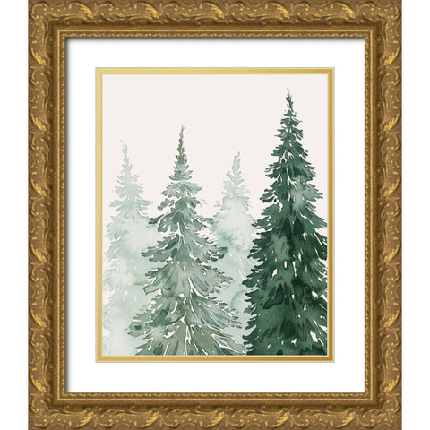 Winter Washed Coppice I Gold Ornate Wood Framed Art Print with Double Matting by Popp, Grace