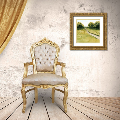 Golden Walk II Gold Ornate Wood Framed Art Print with Double Matting by Popp, Grace